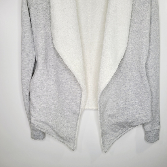 Gaiam gray Sherpa lined oversized yoga wrap cardigan with pockets - Picture 5 of 12